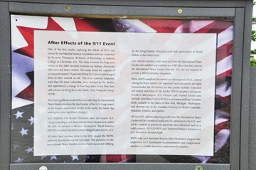 sign about the after effects of the World Trade Center tragedy